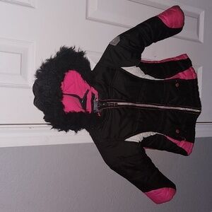 Protection System Weather Coat - Size  (5) Pink and Black with hood